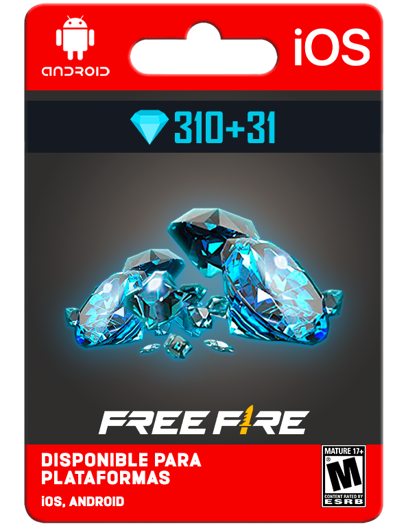 FREE FIRE 💎310+31 PINS DE DIAMANTES