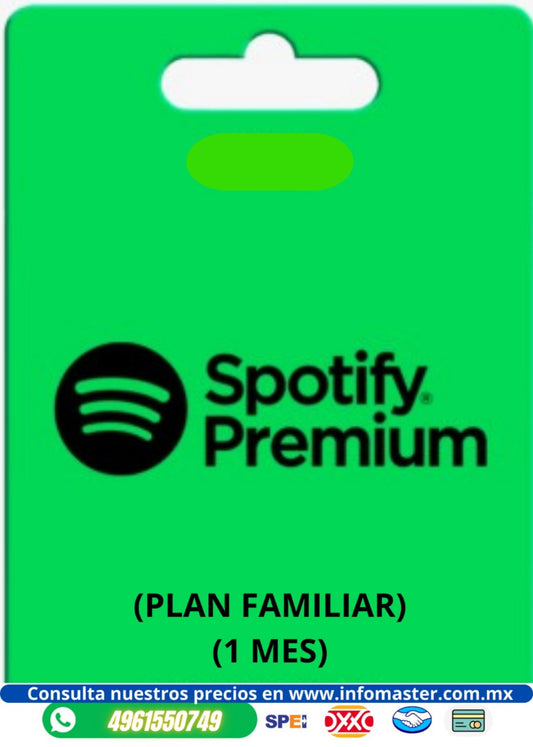 SPOTIFY PREMIUM 6 CUENTAS UN MES