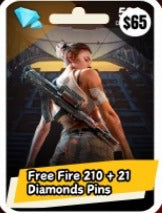 FREE FIRE 💎210+21 Diamonds Pins