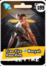 FREE FIRE 💎BOOYAH PASS PINS