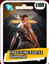 FREE FIRE 💎520+52 DIAMONDS