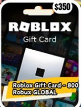 ROBLOX GIFT CARD-800 ROBUX GLOBAL