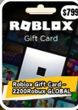 ROBLOX GIFT CARD-2200 ROBUX GLOBAL