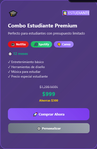 COMBO ESTUDIANTE PREMIUM 