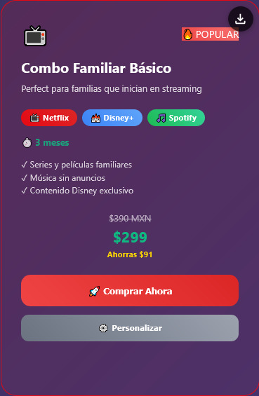 COMBO FAMILIAR BÁSICO 